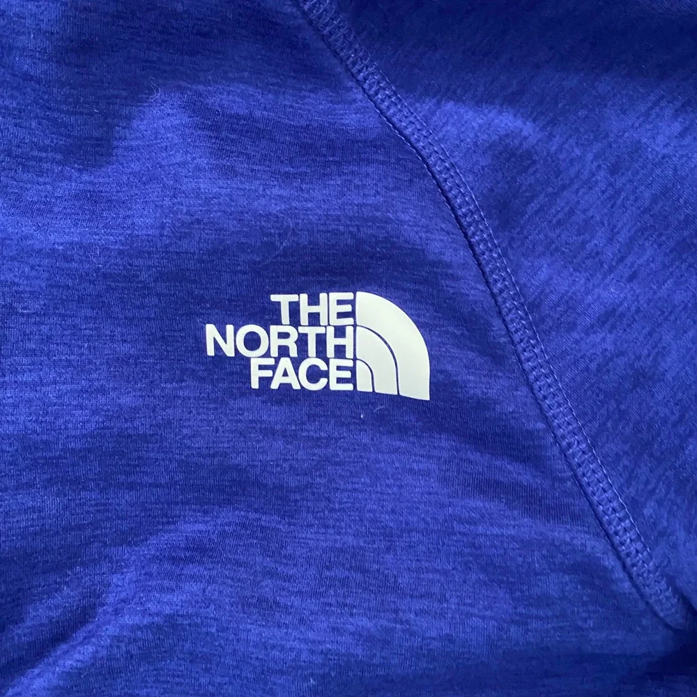 The North Face 1/4 Zip Pullover Mens Medium Blue Fleece Chest Pocket NF0A3LHL